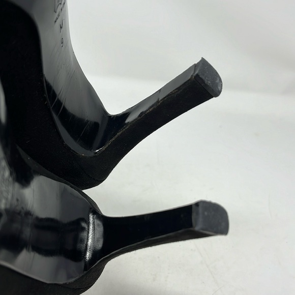 VINTAGE YVES SAINT LAURENT YSL Classic Black Suede heels Made in Italy size 9 - Picture 9 of 14